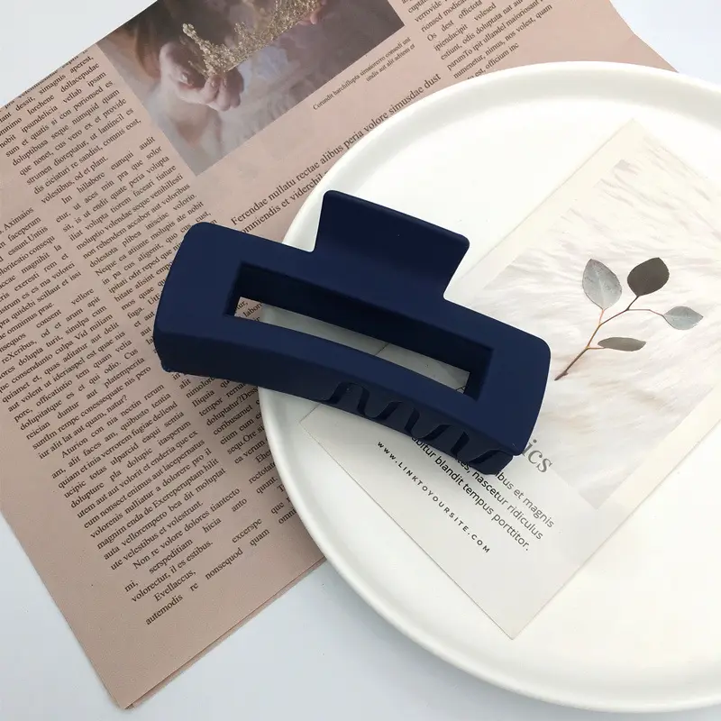 Frosted Square Hair Clip Women's Head