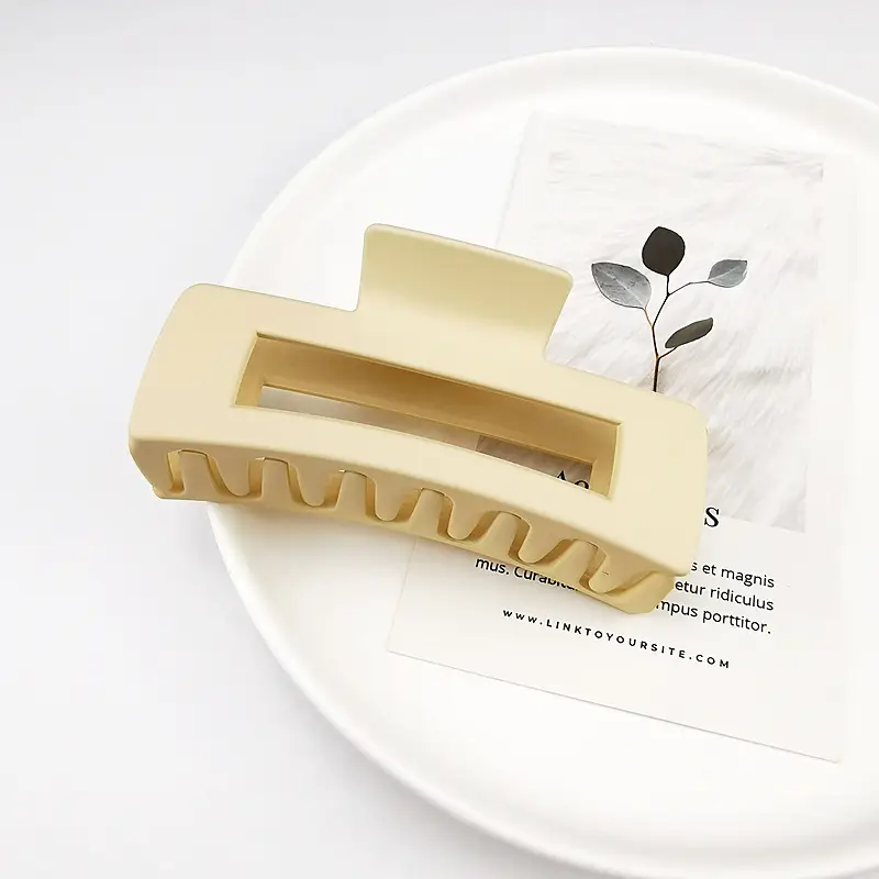 Frosted Square Hair Clip Women's Head