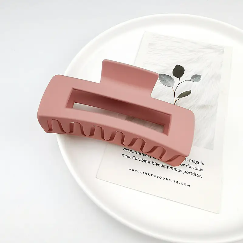 Frosted Square Hair Clip Women's Head