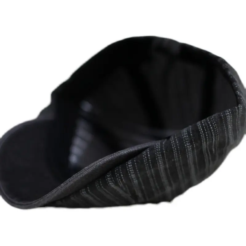 Men's Blue Striped Octagonal Cap Retro Japanese Fashion