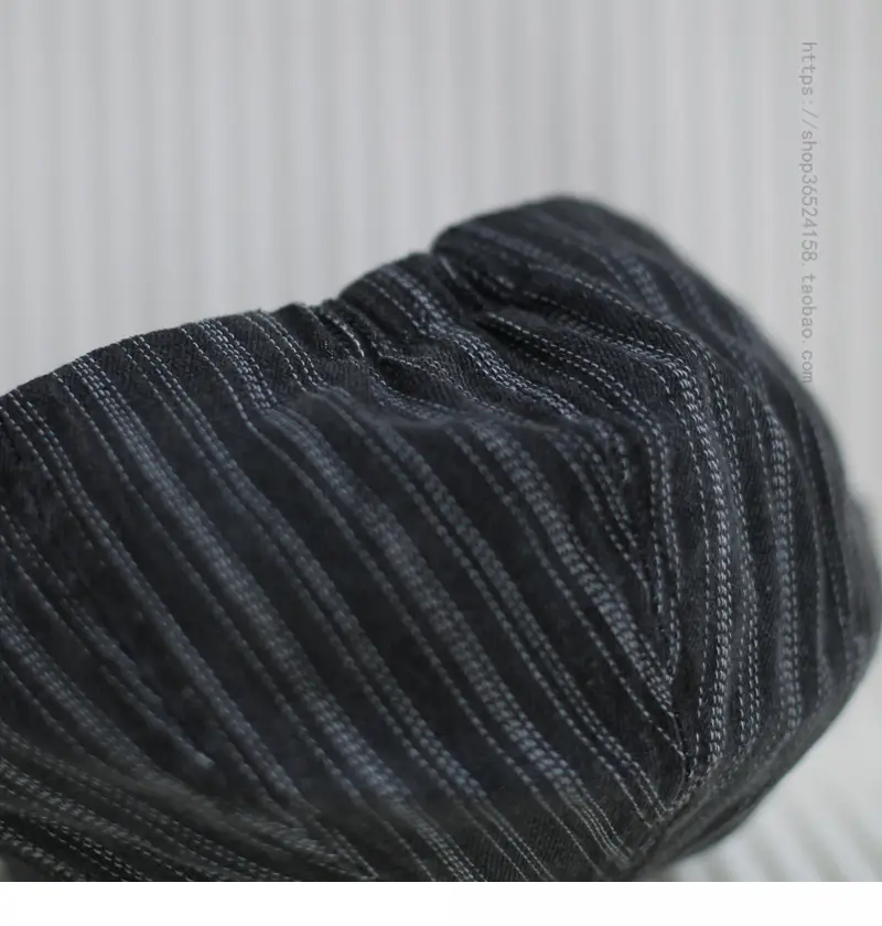 Men's Blue Striped Octagonal Cap Retro Japanese Fashion — feature 5