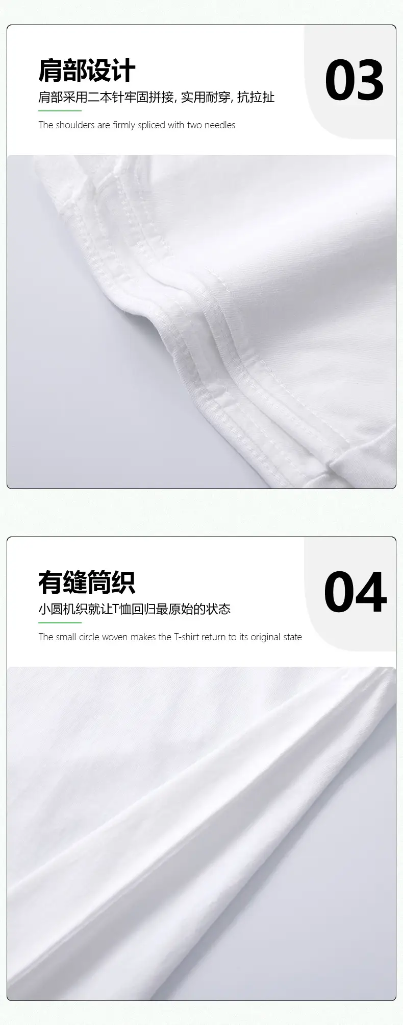 Women Navy Cotton T-Shirt Casual Round Neck 230g — feature 14