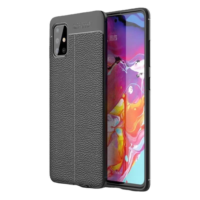Lychee Leather Phone Case S25 Ultra Anti-Drop