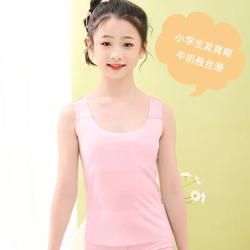 Girls' Pink Anti-Bump Underwear Modal Long - Image 6