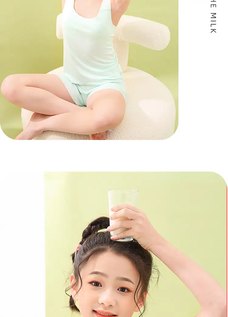 Girls' Pink Anti-Bump Underwear Modal Long — feature 13