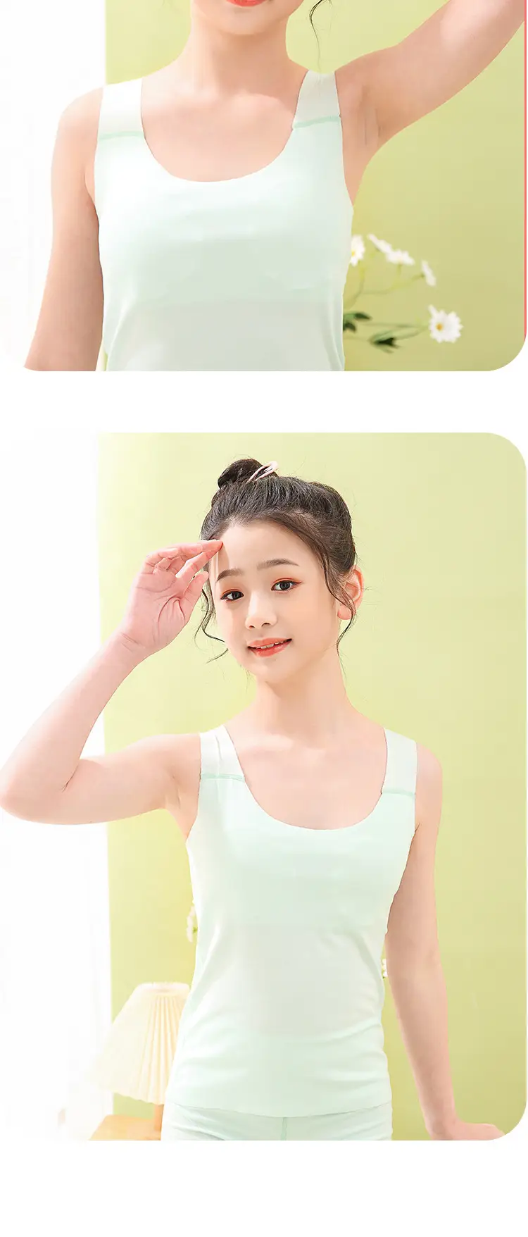 Girls' Pink Anti-Bump Underwear Modal Long — feature 14