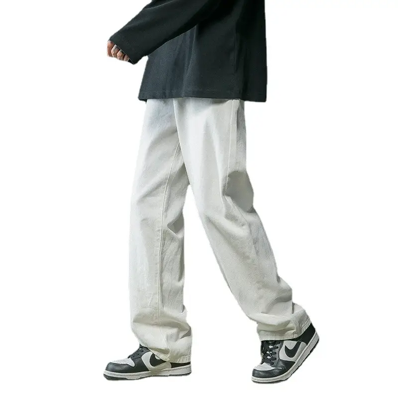 Men 2021 Wide Leg Jeans with Pendant