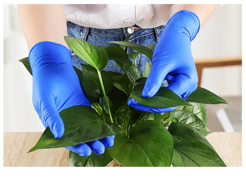 Dark Blue Nitrile Gloves Food Grade Anti-Skid Inspection — feature 11