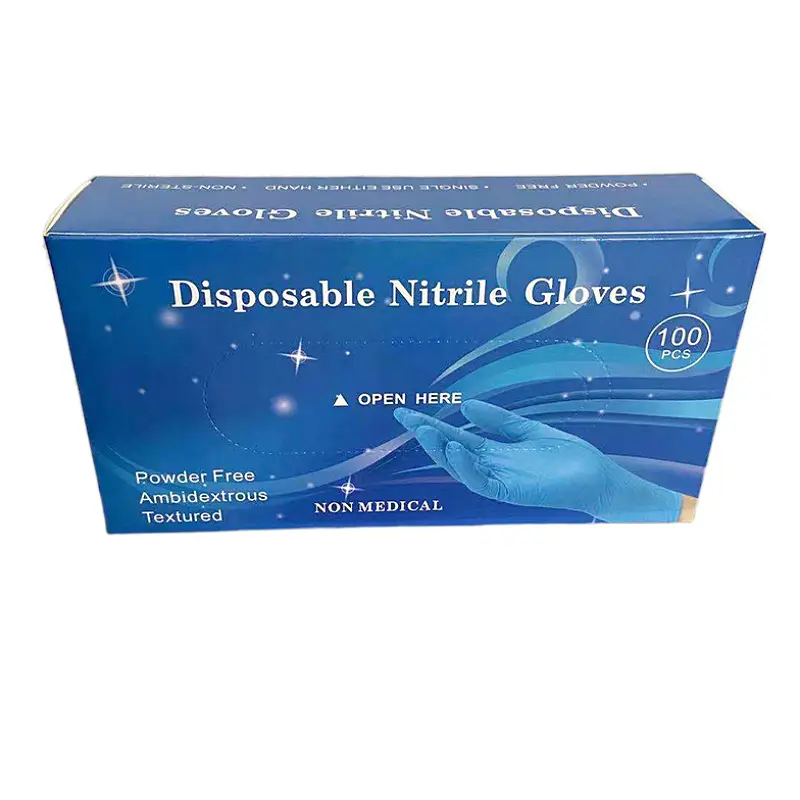 Dark Blue Nitrile Gloves Food Grade Anti-Skid Inspection - Image 2