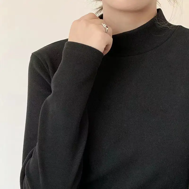Women Cross Border Half Turtleneck Top Ins Korean Style - Image 9
