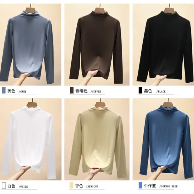 Women Cross Border Half Turtleneck Top Ins Korean Style - Image 10