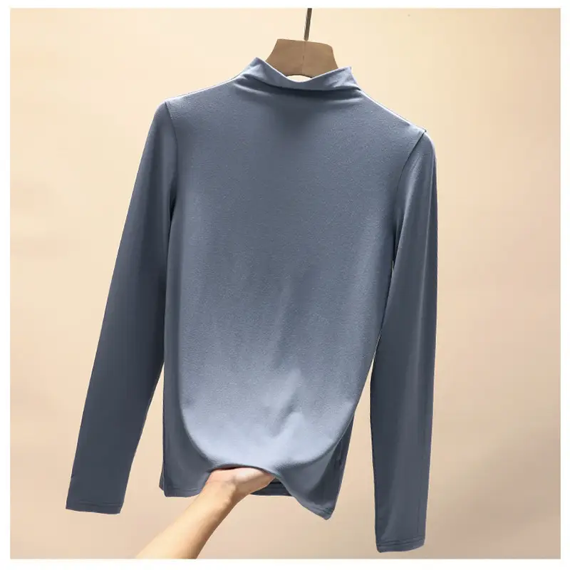Women Cross Border Half Turtleneck Top Ins Korean Style - Image 2