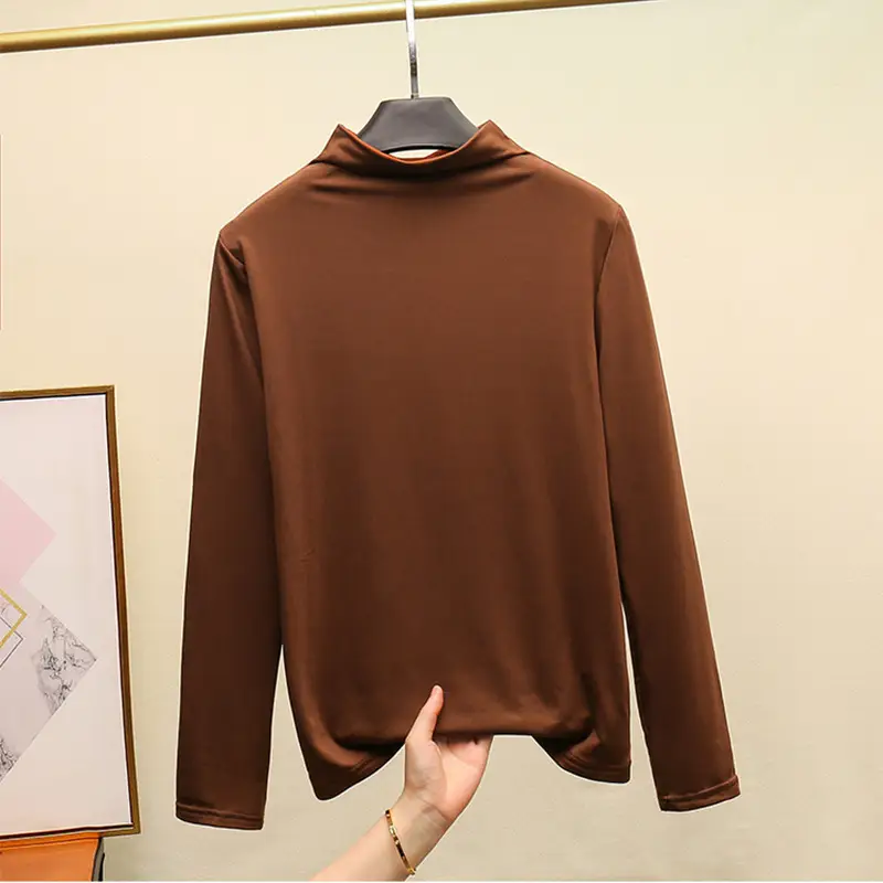 Women Cross Border Half Turtleneck Top Ins Korean Style - Image 4