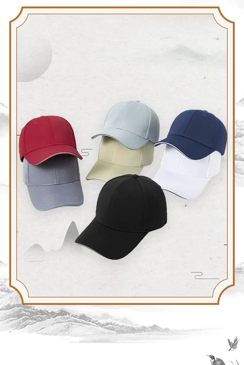 Men's Dark Blue Baseball Cap with Reflective Trim — feature 8
