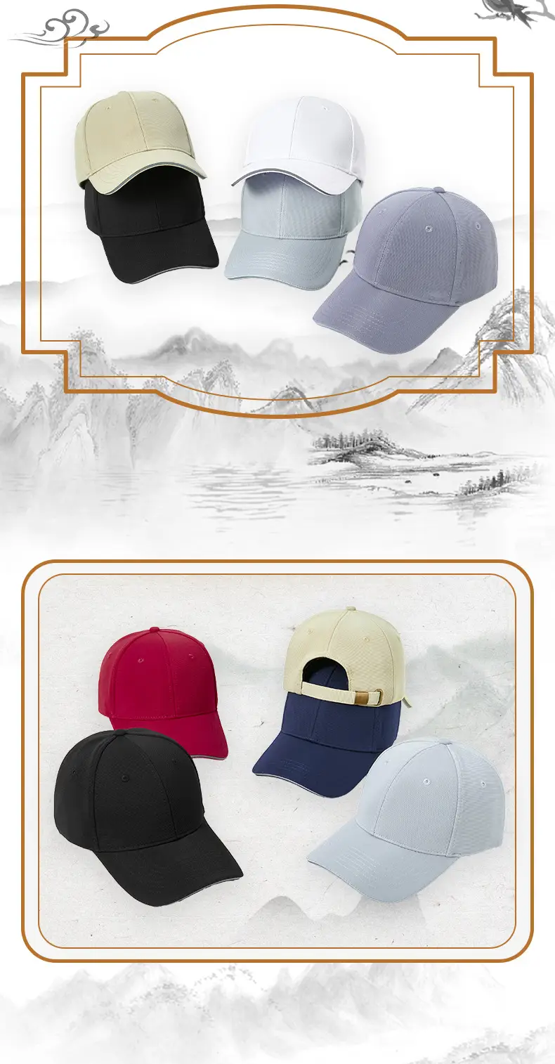 Men's Dark Blue Baseball Cap with Reflective Trim — feature 9