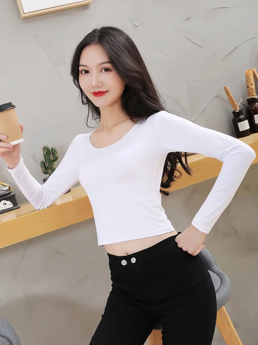 2025 Autumn Women's Navel T-Shirt Long Sleeve Yoga Top - Image 11