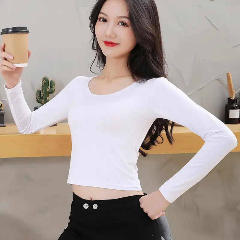 2025 Autumn Women's Navel T-Shirt Long Sleeve Yoga Top - Image 3