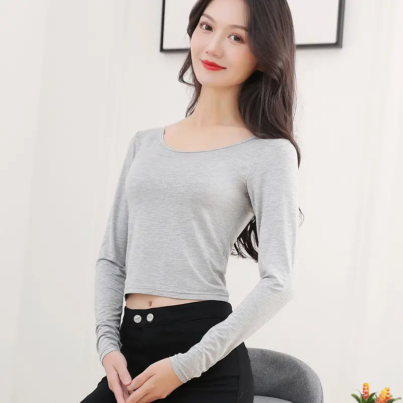2025 Autumn Women's Navel T-Shirt Long Sleeve Yoga Top - Image 4
