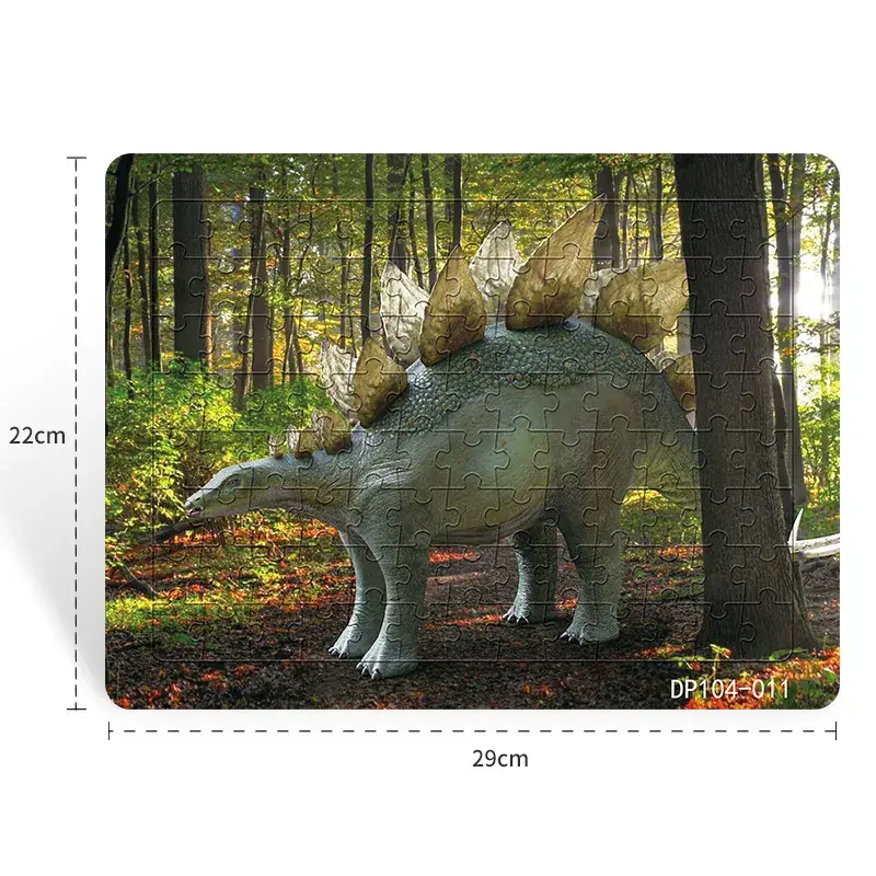 Dinosaur Paper Plate Puzzle 104 Pieces for Boys Girls 6-9 Years
