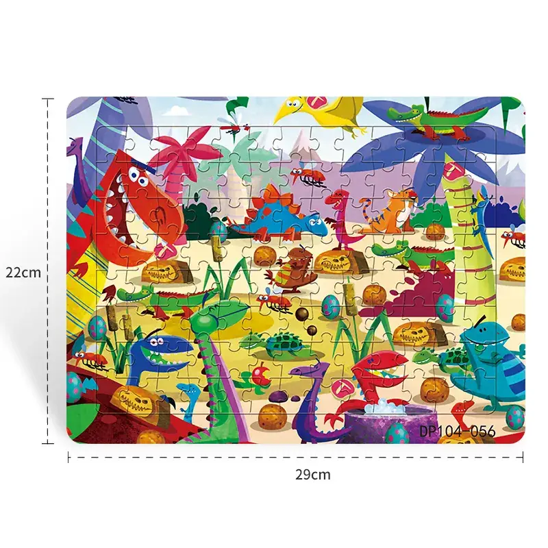 Dinosaur Paper Plate Puzzle 104 Pieces for Boys Girls 6-9 Years