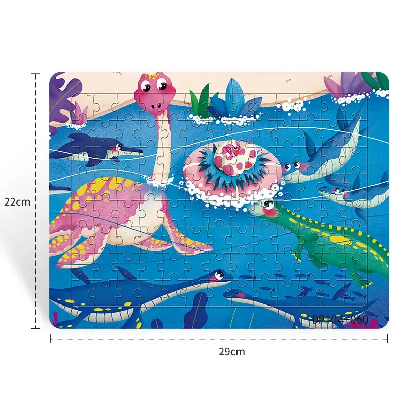 Dinosaur Paper Plate Puzzle 104 Pieces for Boys Girls 6-9 Years