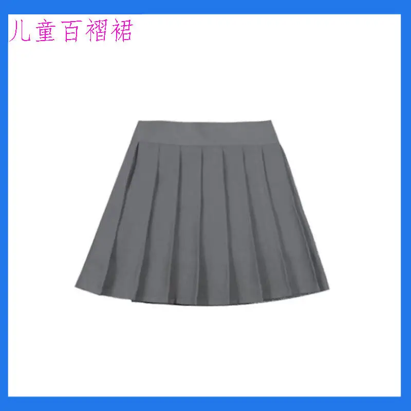 Women Pleated Skirt Large Solid Color Korean Style - Image 12