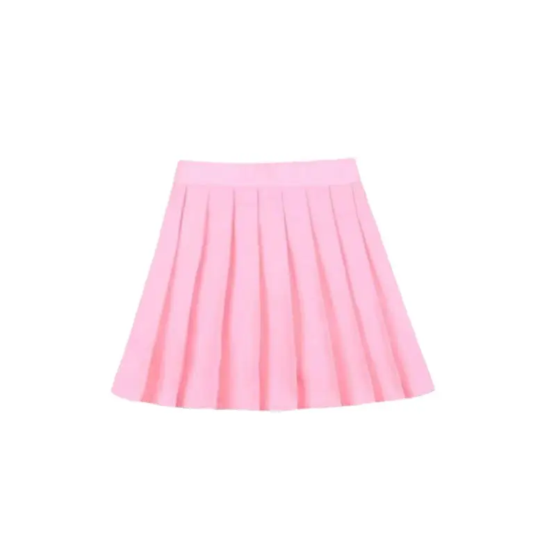 Women Pleated Skirt Large Solid Color Korean Style - Image 14