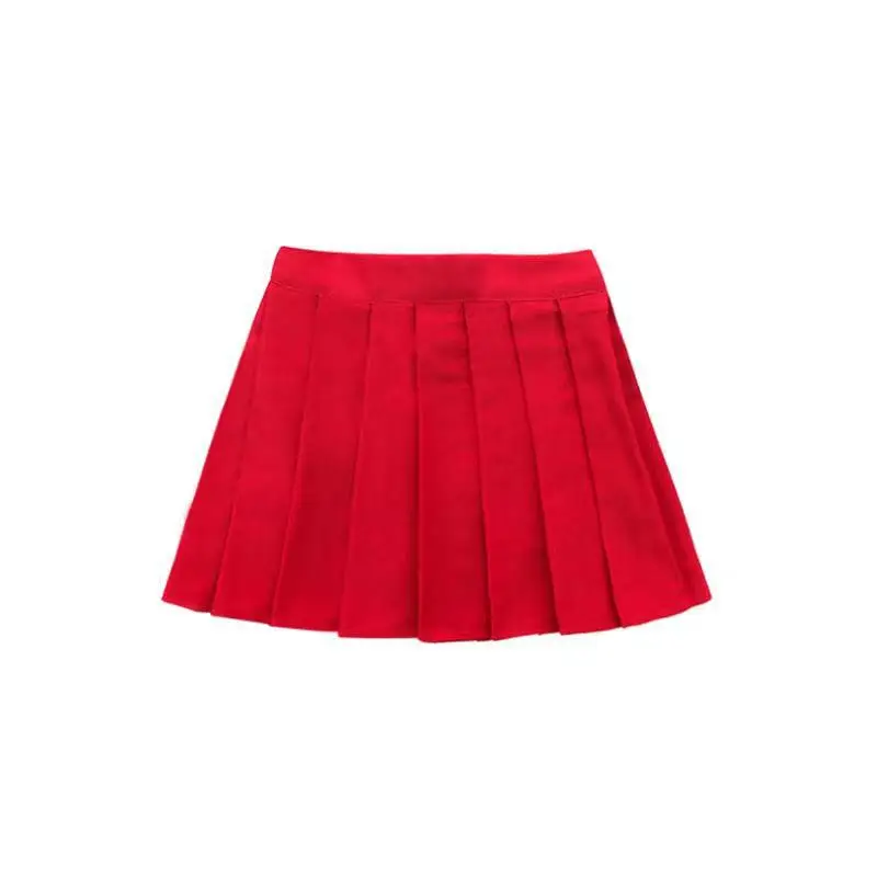Women Pleated Skirt Large Solid Color Korean Style — feature 5