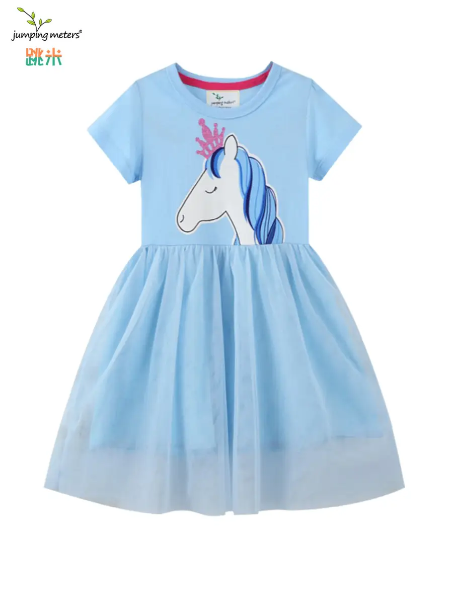 Blue Unicorn Print Girls Skirt 2025 Spring Summer - Image 6