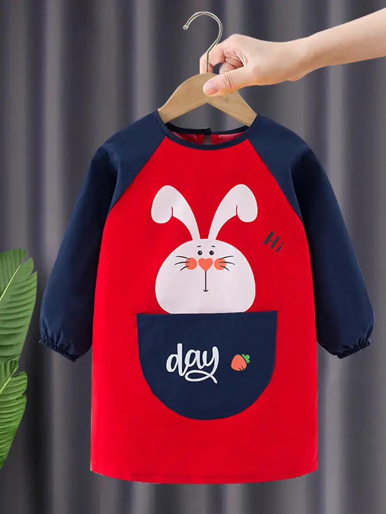 Baby Apron Boy's Mid-Length Waterproof Oil-Proof - Image 17