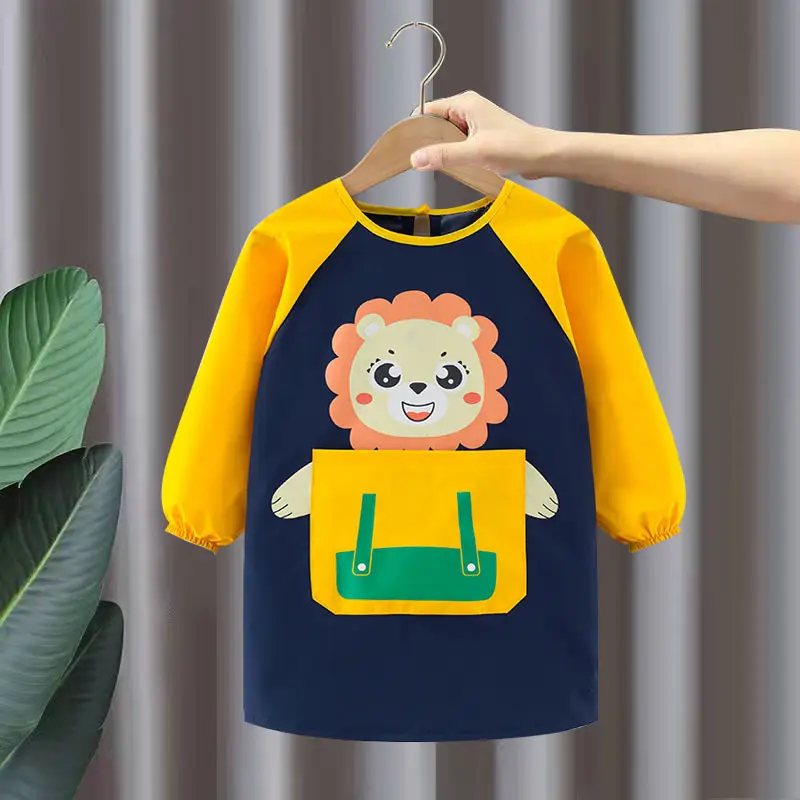 Baby Apron Boy's Mid-Length Waterproof Oil-Proof - Image 10