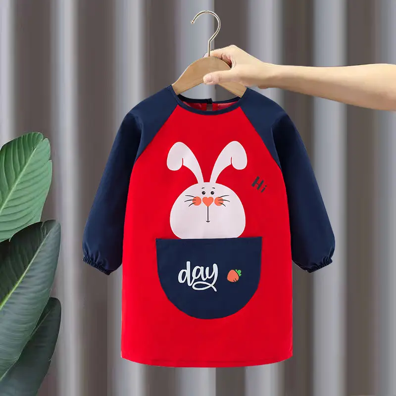 Baby Apron Boy's Mid-Length Waterproof Oil-Proof - Image 3