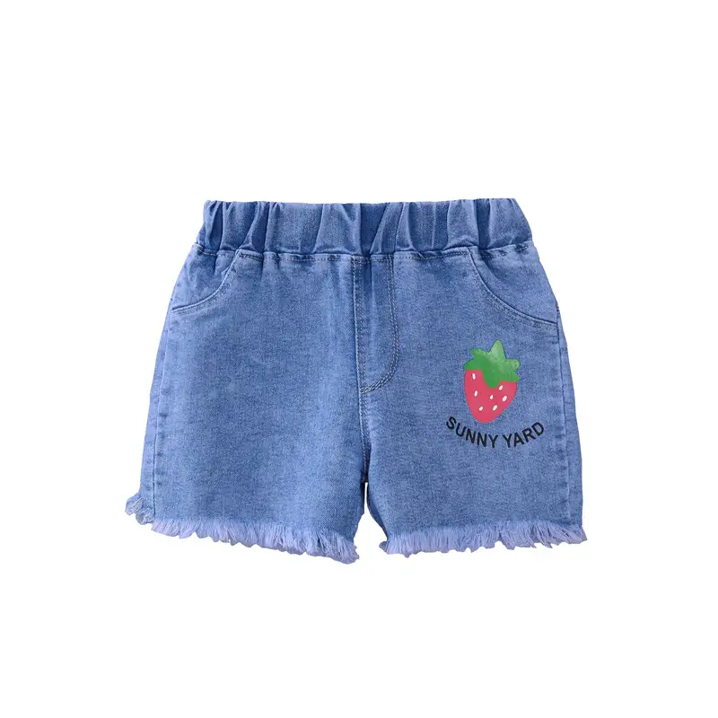 2025 Summer Girls Denim Shorts Mid-Pants Beach Wear - Image 6