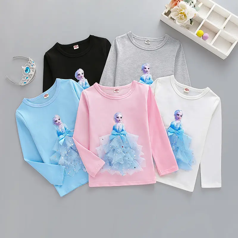 Girls Frozen Aisha Short Sleeve Cotton T-Shirt Pink - Image 15