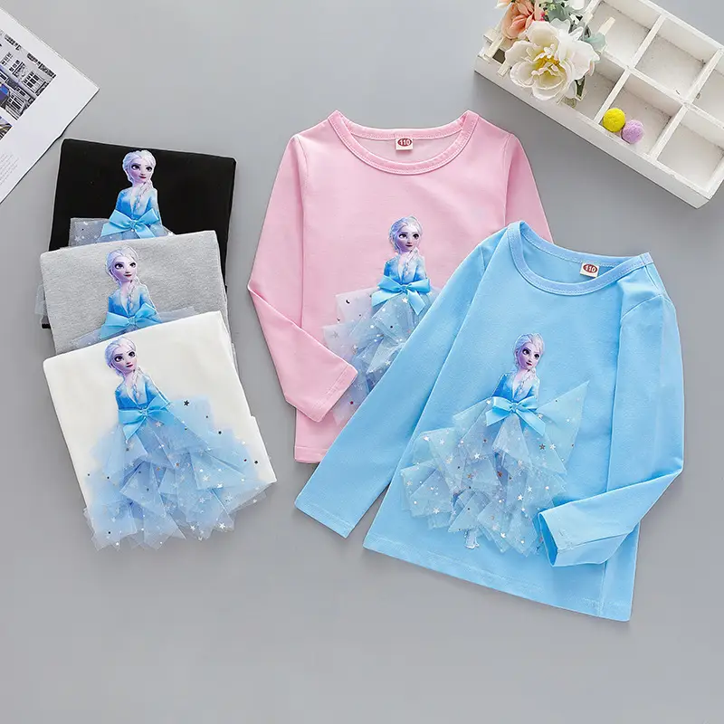 Girls Frozen Aisha Short Sleeve Cotton T-Shirt Pink - Image 16