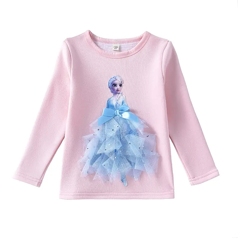 Girls Frozen Aisha Short Sleeve Cotton T-Shirt Pink - Image 19