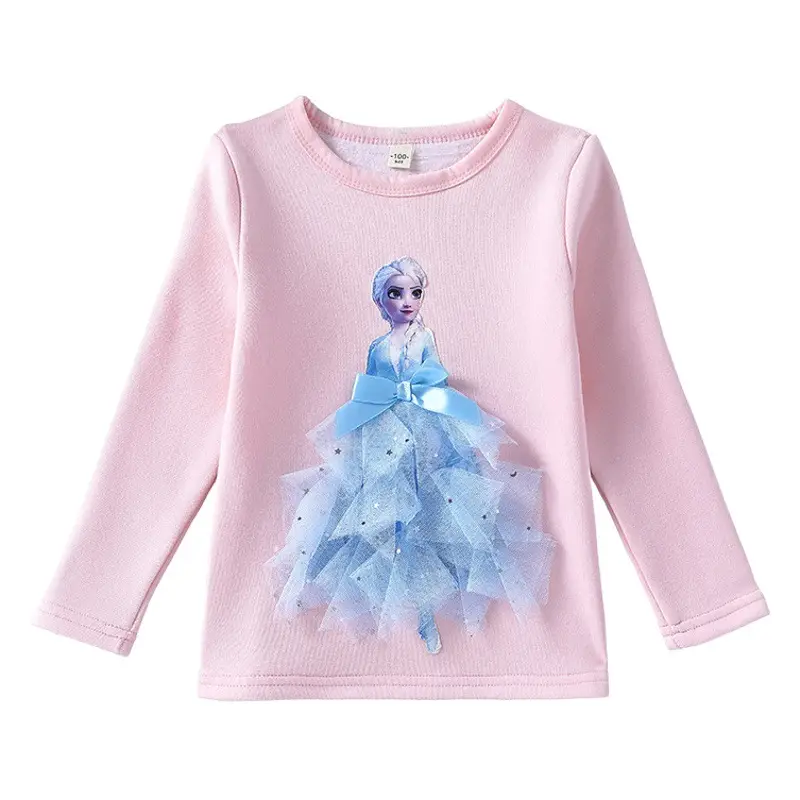 Girls Frozen Aisha Short Sleeve Cotton T-Shirt Pink