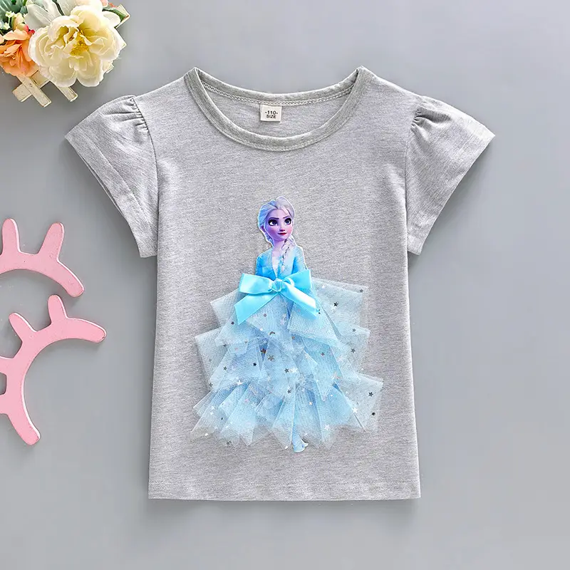Girls Frozen Aisha Short Sleeve Cotton T-Shirt Pink - Image 13