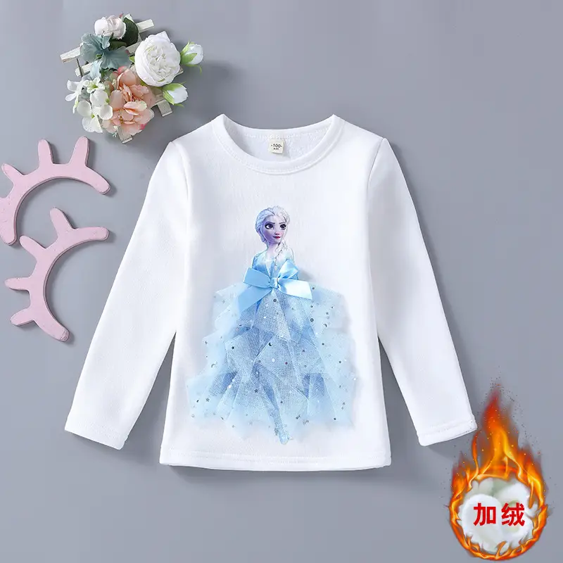 Girls Frozen Aisha Short Sleeve Cotton T-Shirt Pink - Image 3