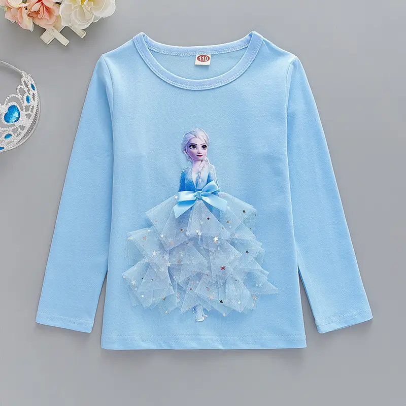 Girls Frozen Aisha Short Sleeve Cotton T-Shirt Pink - Image 6