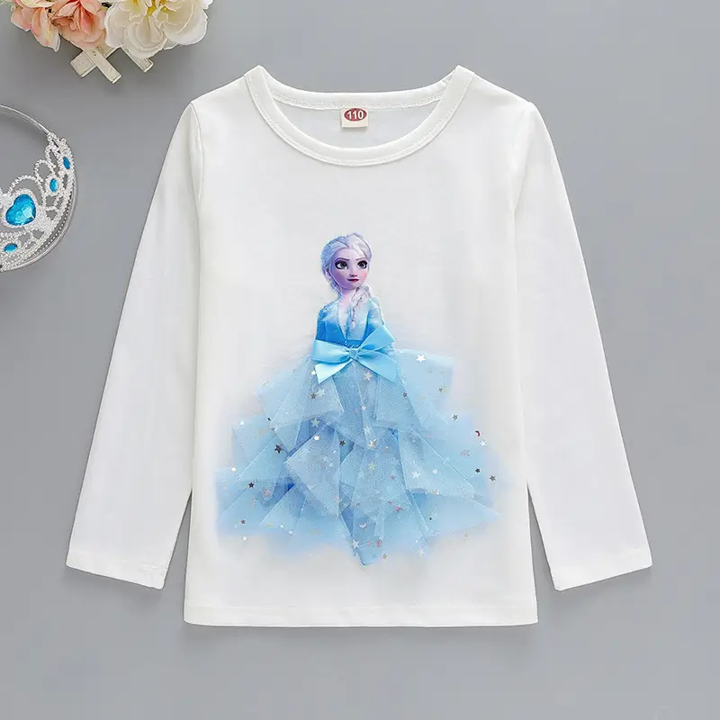 Girls Frozen Aisha Short Sleeve Cotton T-Shirt Pink - Image 7
