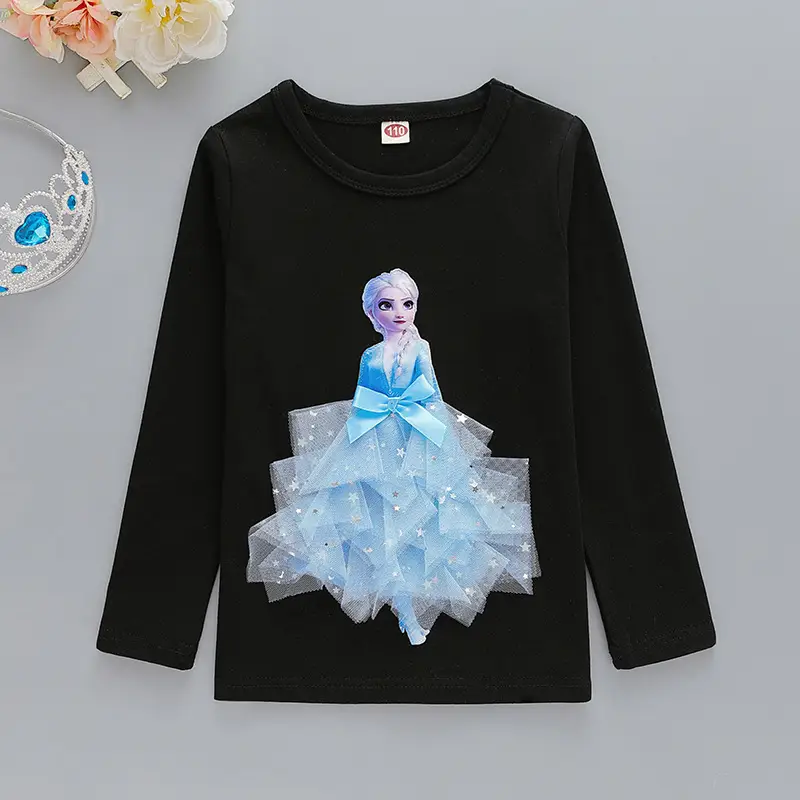 Girls Frozen Aisha Short Sleeve Cotton T-Shirt Pink - Image 9