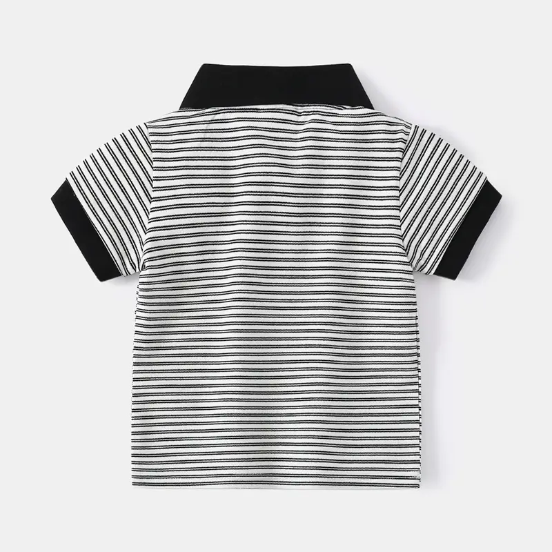 Children Striped Polo Shirt 2025 Summer Drop Shipping - Image 4