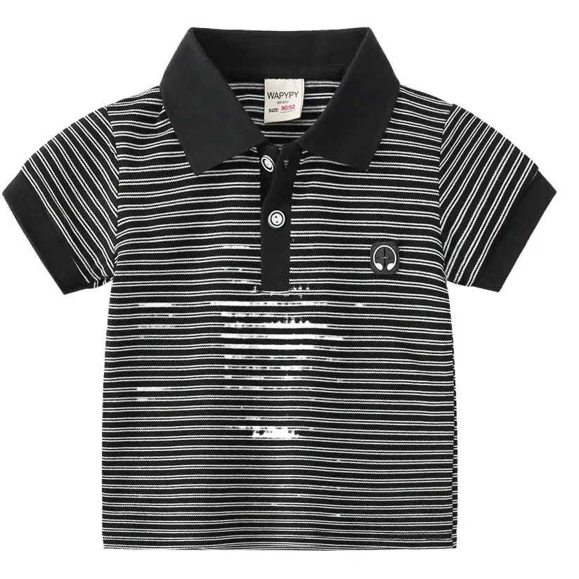 Children Striped Polo Shirt 2025 Summer Drop Shipping