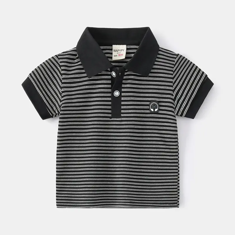 Children Striped Polo Shirt 2025 Summer Drop Shipping - Image 2