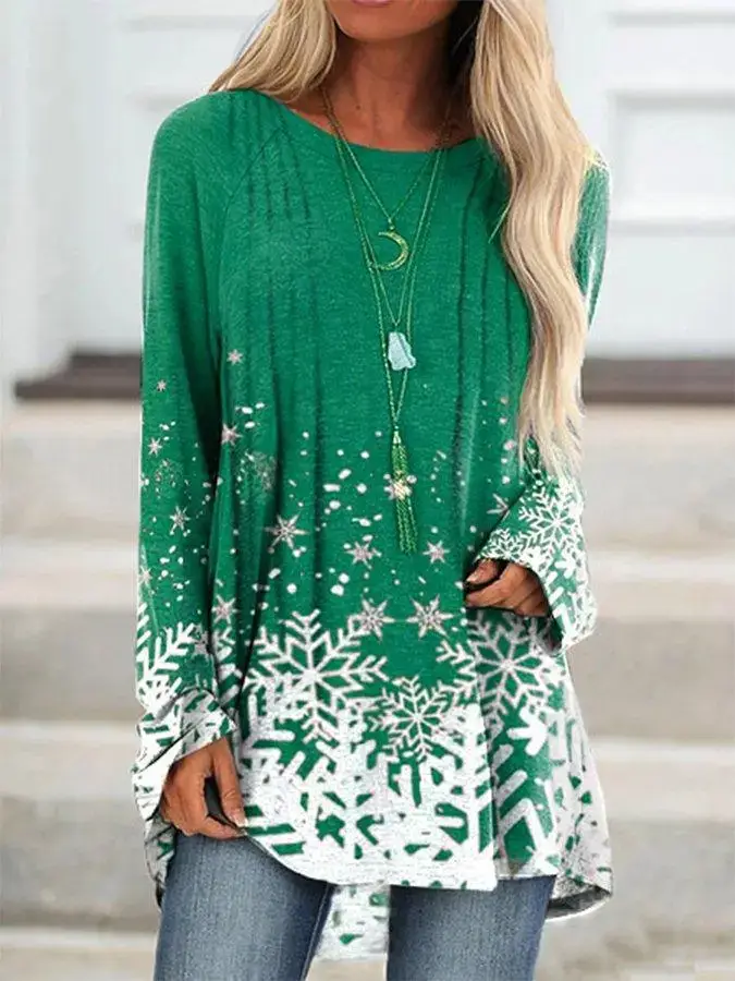 Women Printed Pullover Long Sleeve Abstract Pattern - Image 13