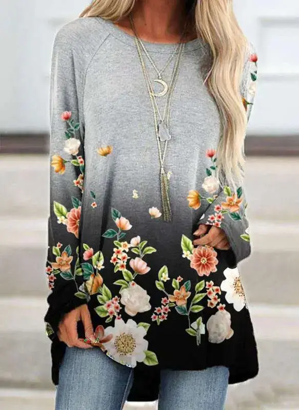 Women Printed Pullover Long Sleeve Abstract Pattern - Image 15