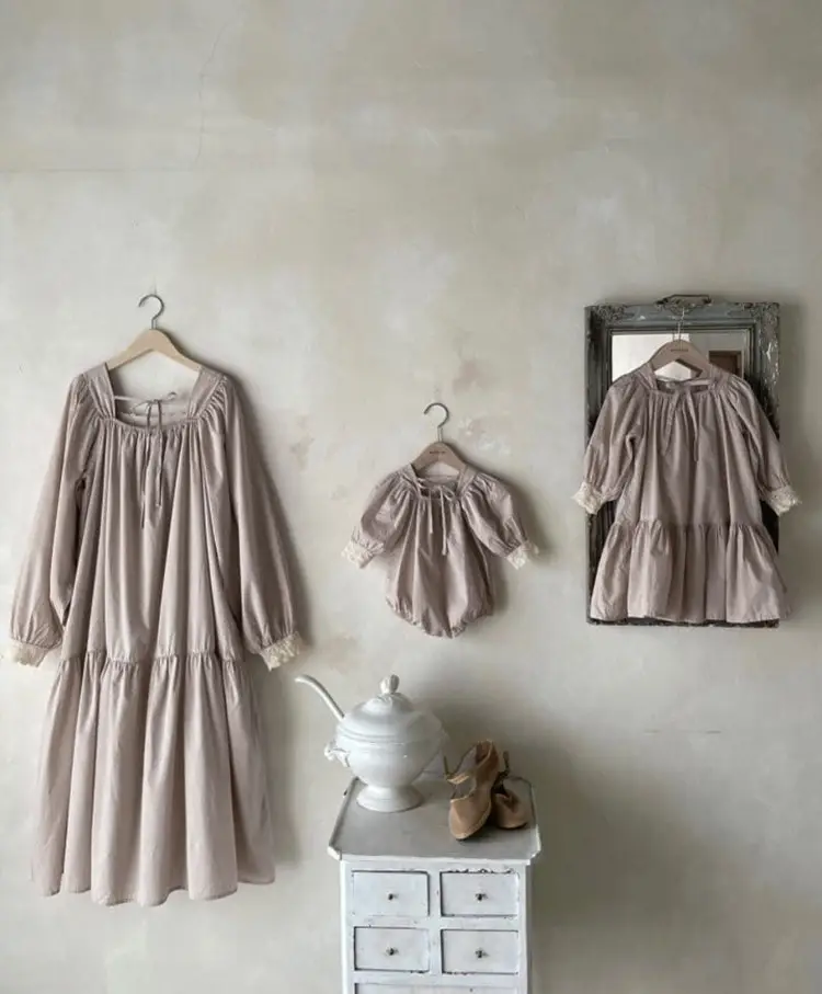 Girls Lace Collar Puff Sleeve Dress Autumn Korean Style — feature 13