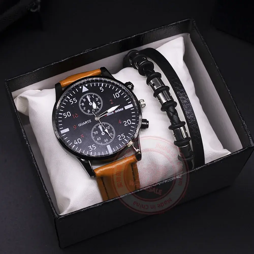 Men's Stainless Steel Chronograph Wristwatch White Dial — feature 2