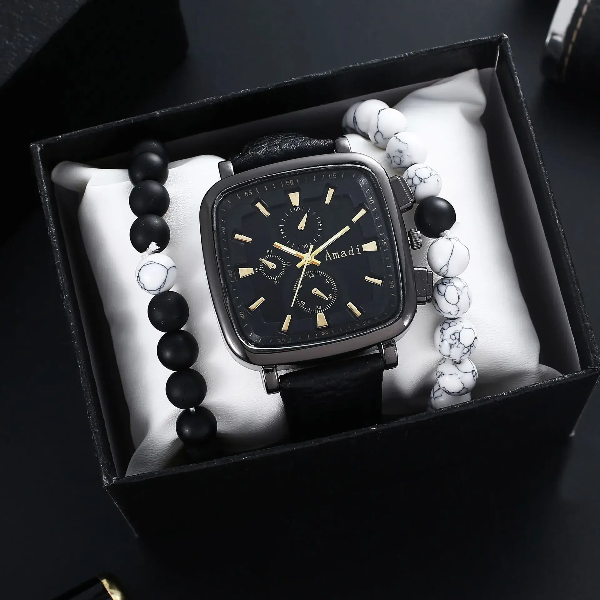 Men's Stainless Steel Chronograph Wristwatch White Dial — feature 4
